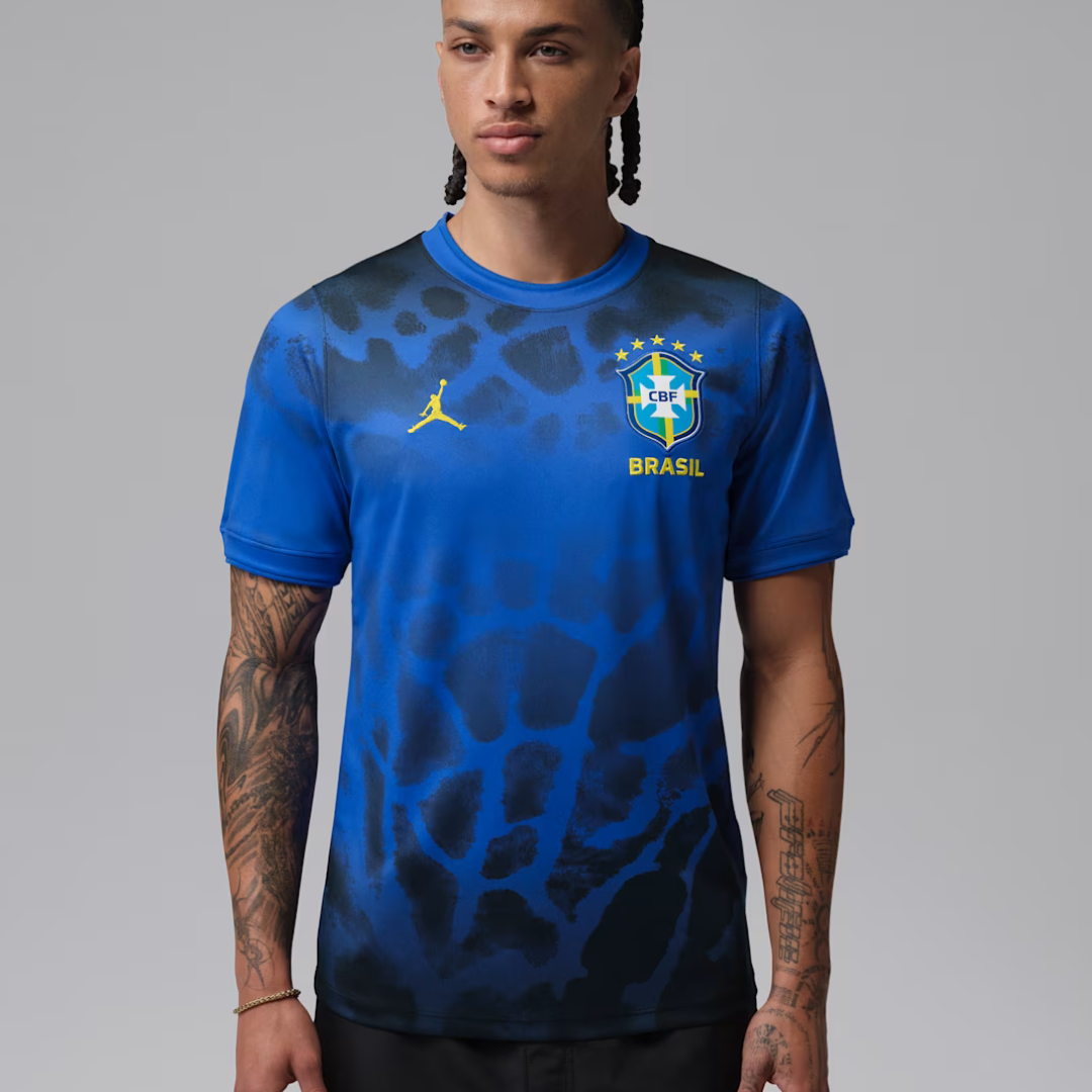 Camiseta Brasil pré-jogo Jordan Dri-FIT