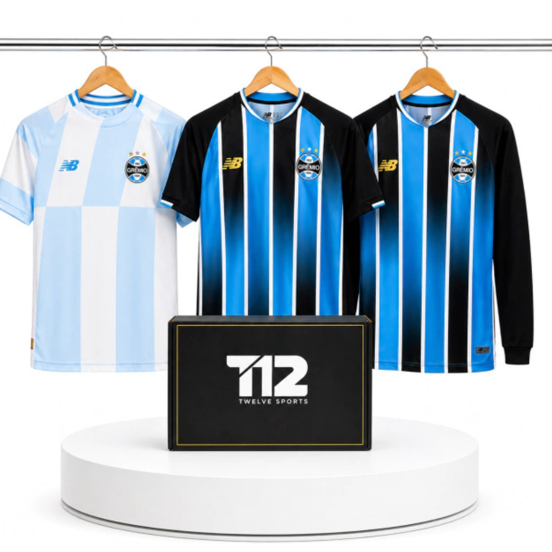 Box 3 Camisas Grêmio Torcedor Masculina