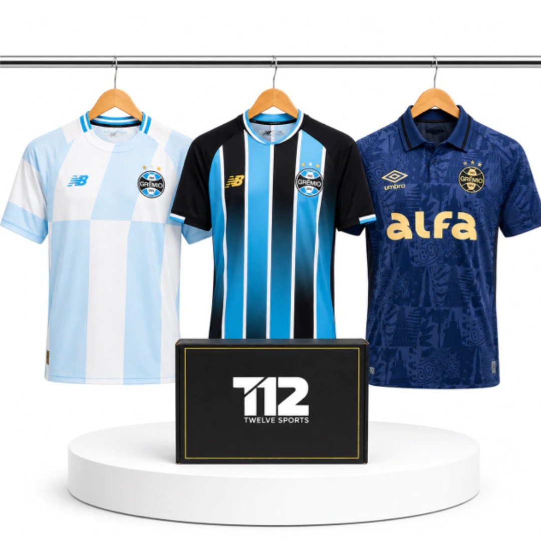 Box 3 Camisas Grêmio Torcedor Masculina