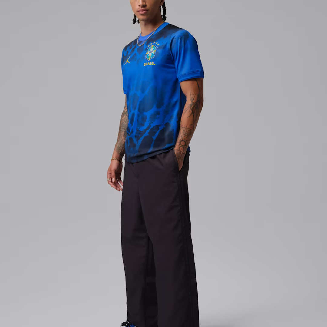 Camiseta Brasil pré-jogo Jordan Dri-FIT
