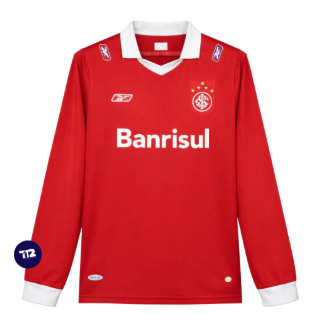 Camisa Internacional Retrô Libertadores 2006 Fernandão Manga Longa Vermelha