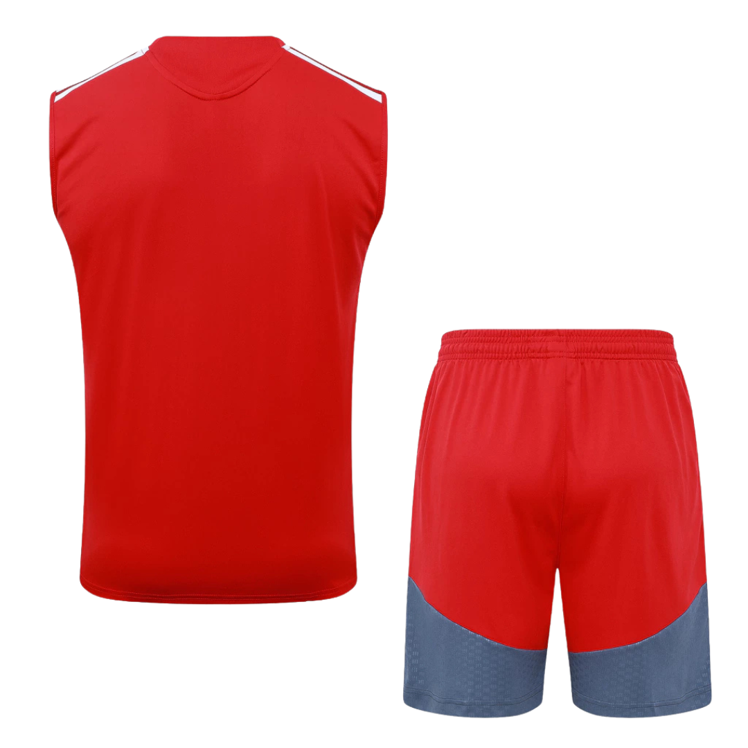 Conjunto Internacional 26/27 Regata e Short Treino - Cinza - Vermelho