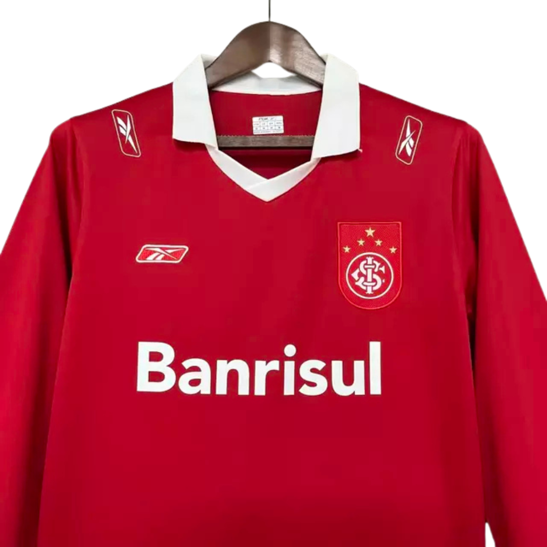 Camisa Internacional Retrô Libertadores 2006 Fernandão Manga Longa Vermelha