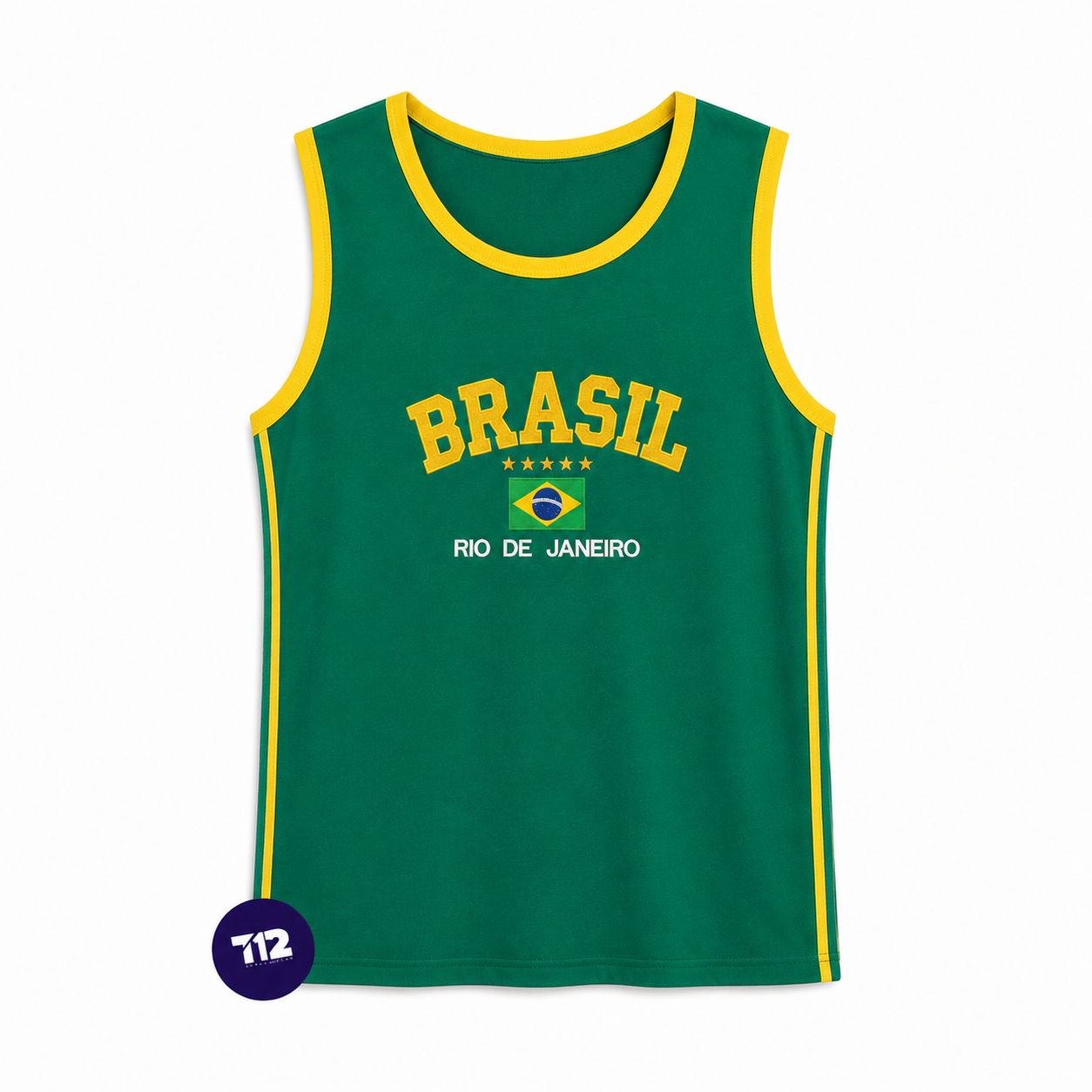 Camisa Regata Brasil Core Bordada