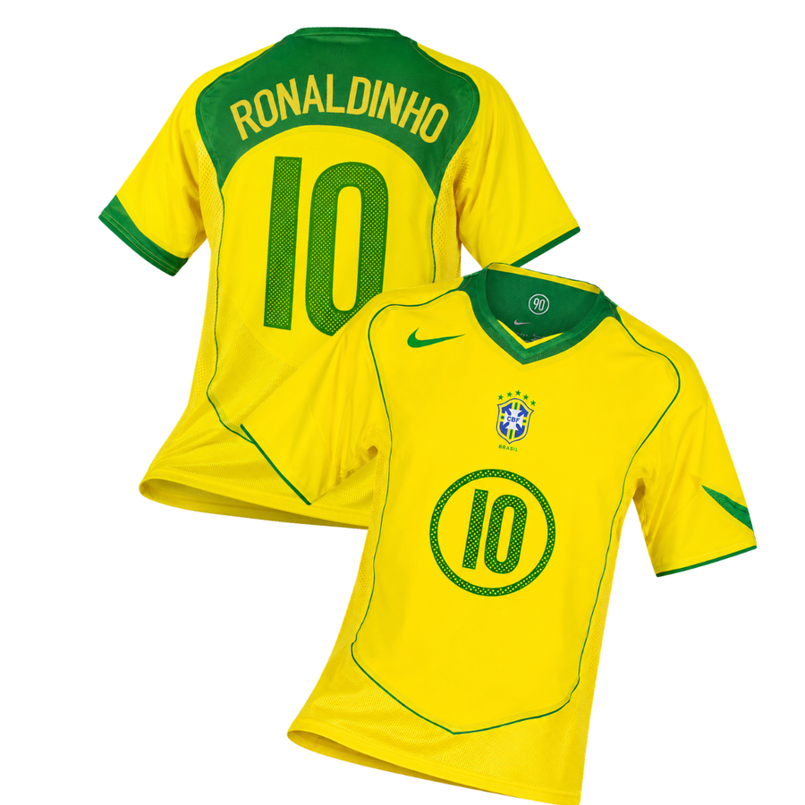 Camisa Brasil Ronaldinho #10 2004-2005 (Retro)