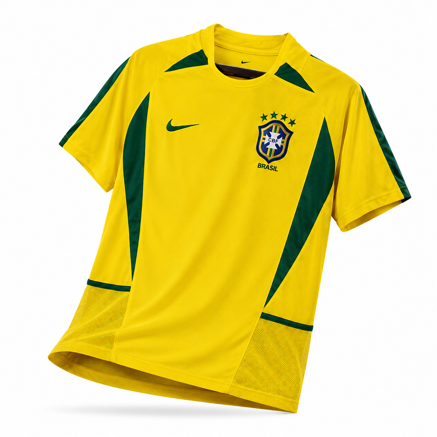 Camisa Retrô 2002 Seleção Brasileira I Nike Masculina - Amarela