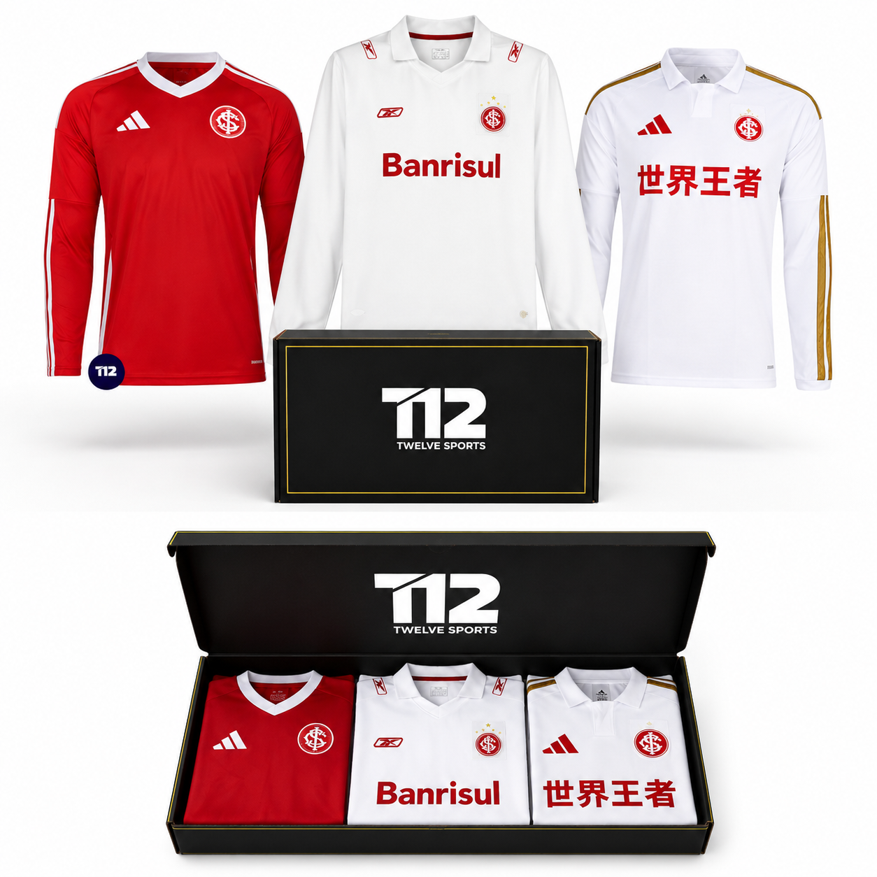 Box 3 Camisas Manga Longa Internacional (Retro, 2025 e Reserva 2026)