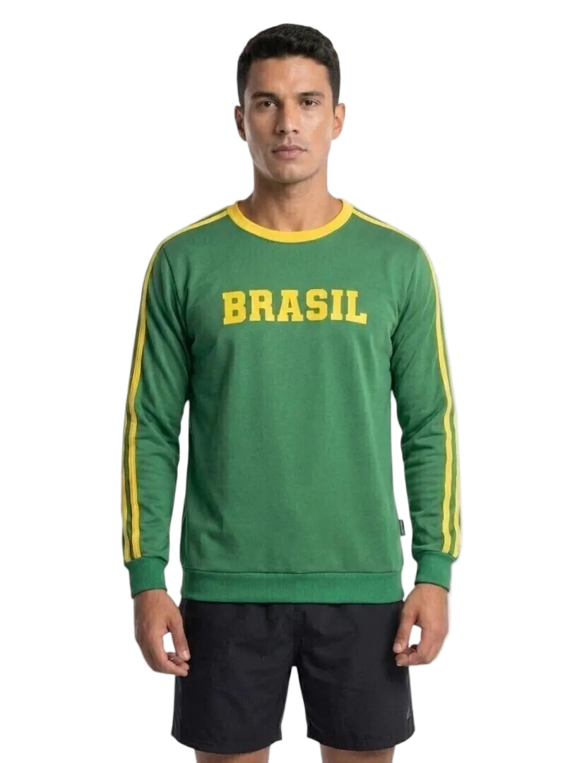 Blusa manga Longa Brasil Core Masculina Torcedor