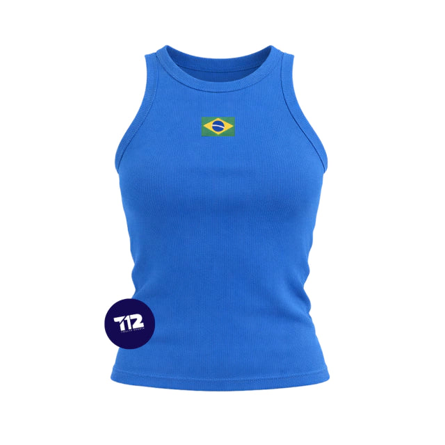 Regata Ribana Brasil Core Bordada Feminina