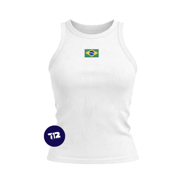 Regata Ribana Brasil Core Bordada Feminina
