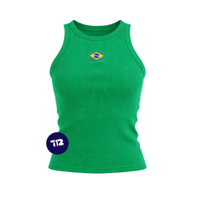Regata Ribana Brasil Core Bordada Feminina