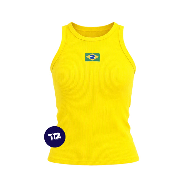 Regata Ribana Brasil Core Bordada Feminina