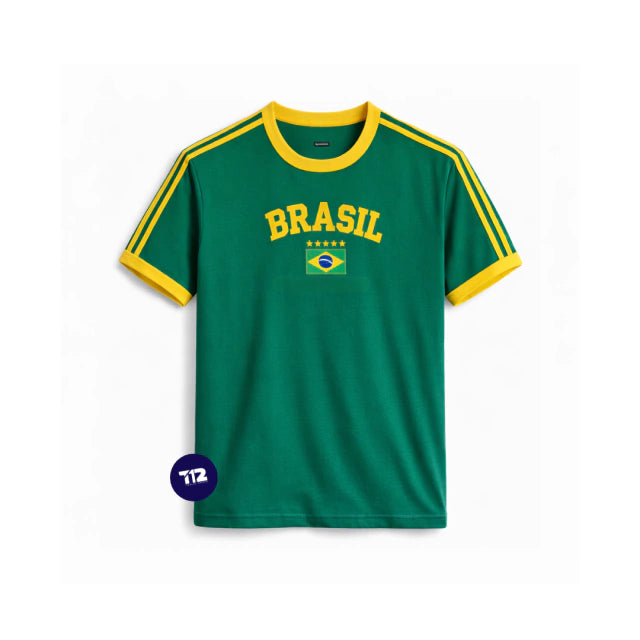 Camiseta Masculina Brasil Core Bordada