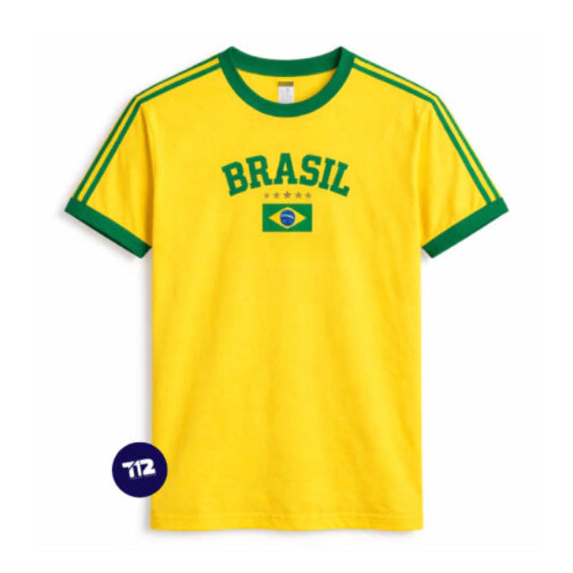 Camiseta Masculina Brasil Core Bordada