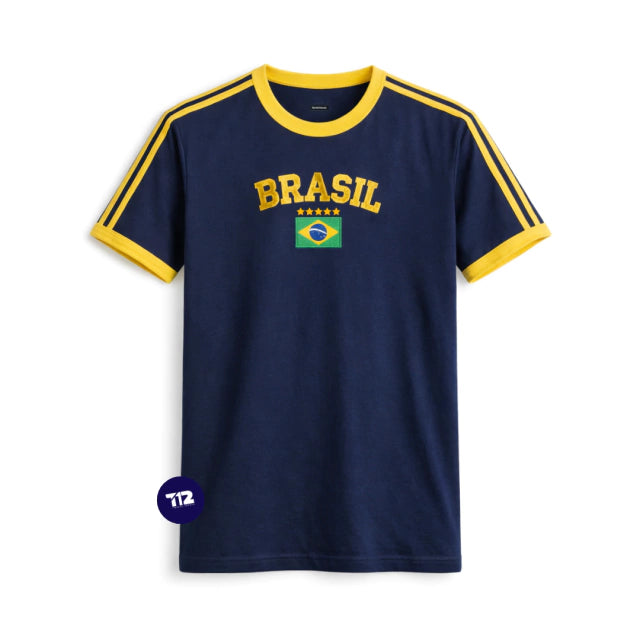 Camiseta Masculina Brasil Core Bordada