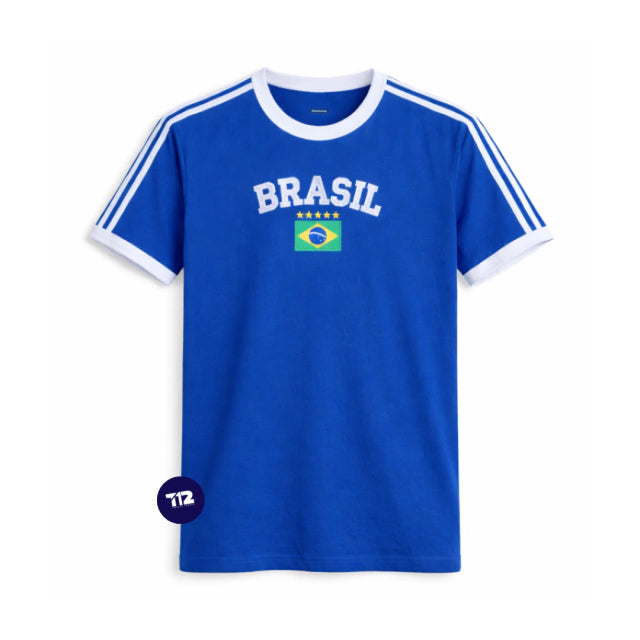 Camiseta Masculina Brasil Core Bordada