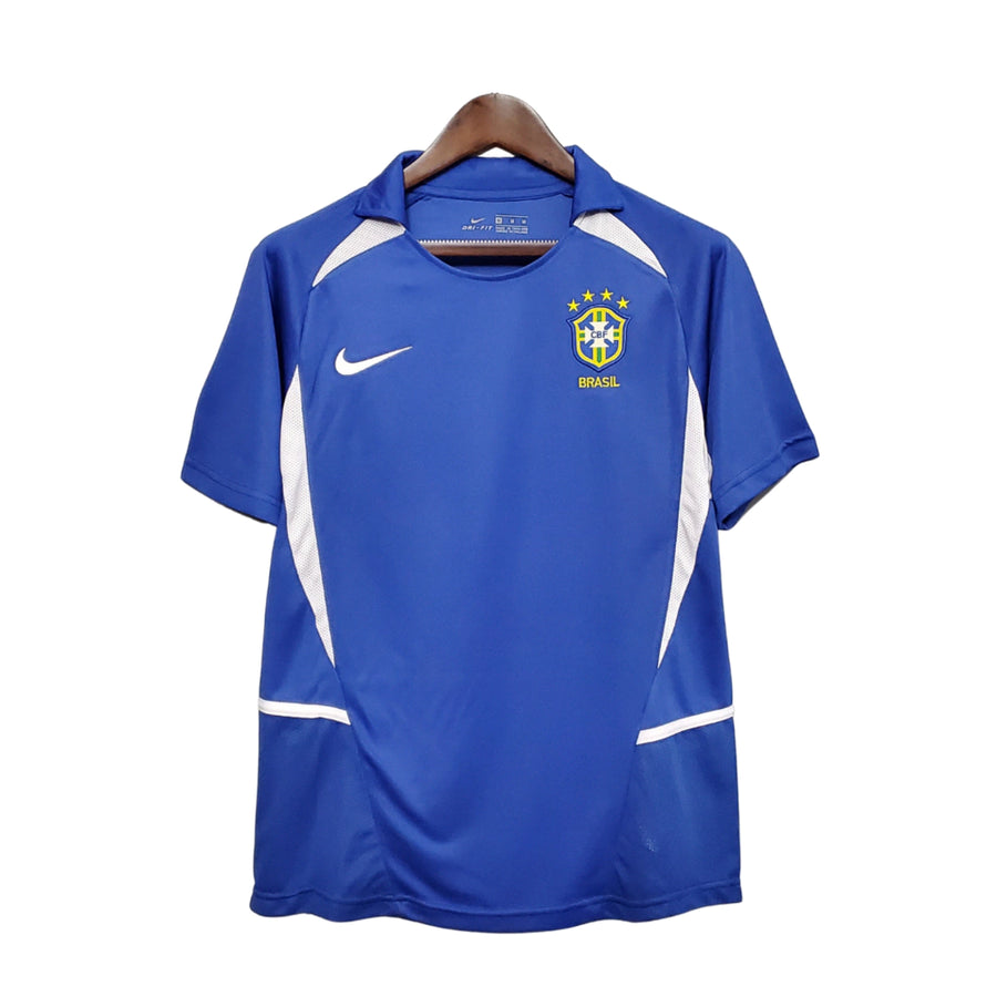 Camisa Retrô 2002 Seleção Brasileira II Nike Masculina - Azul