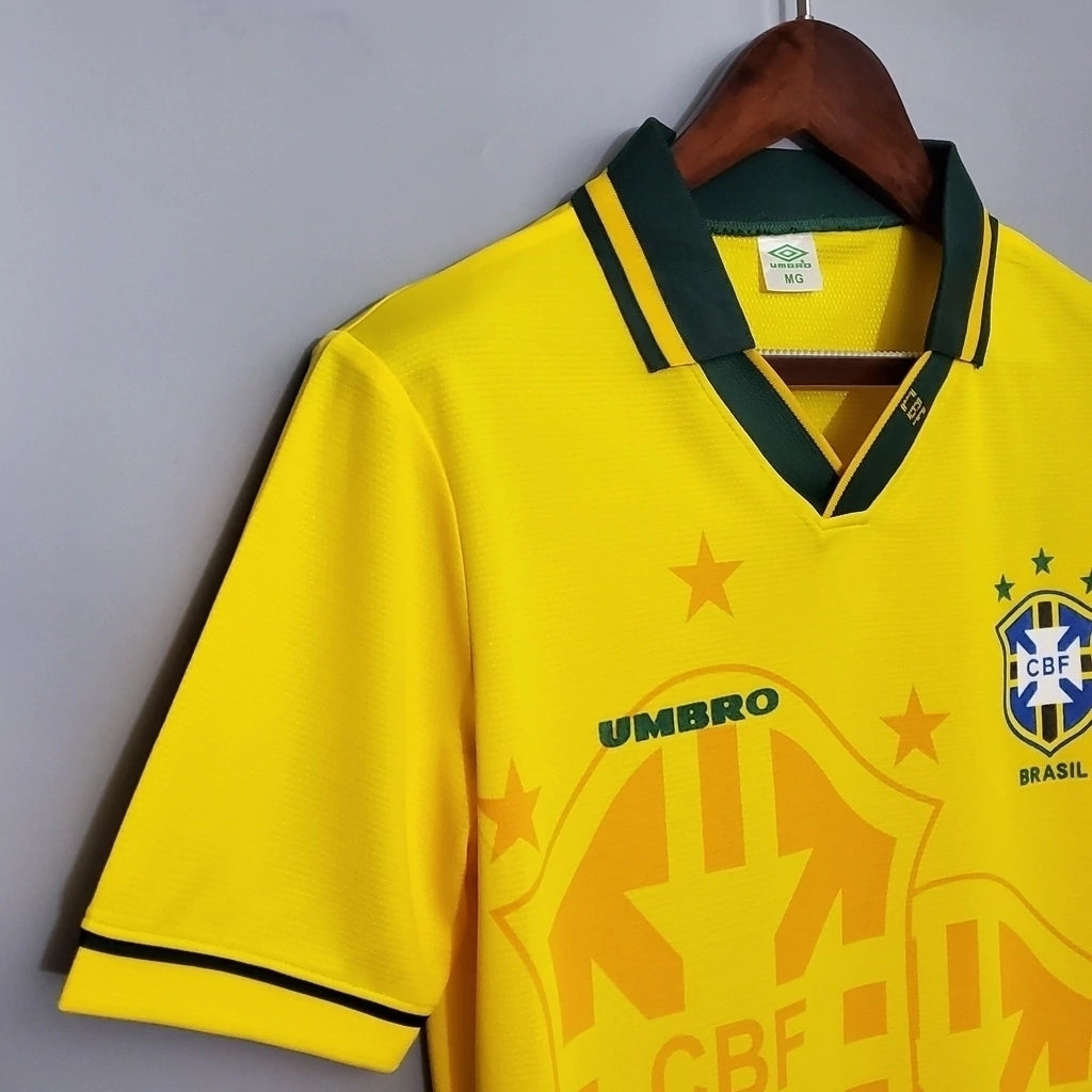 Camisa Retrô 94/95 Seleção Brasileira I Masculina - Amarela