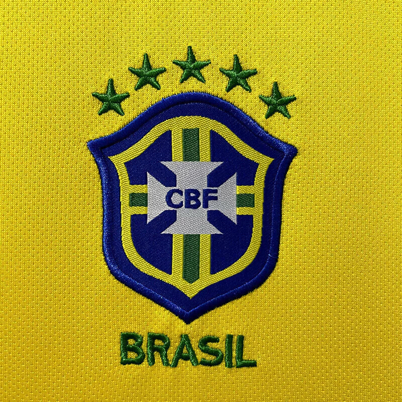 Camisa Retro Brasil I 2004 Nike Masculina - Amarelo