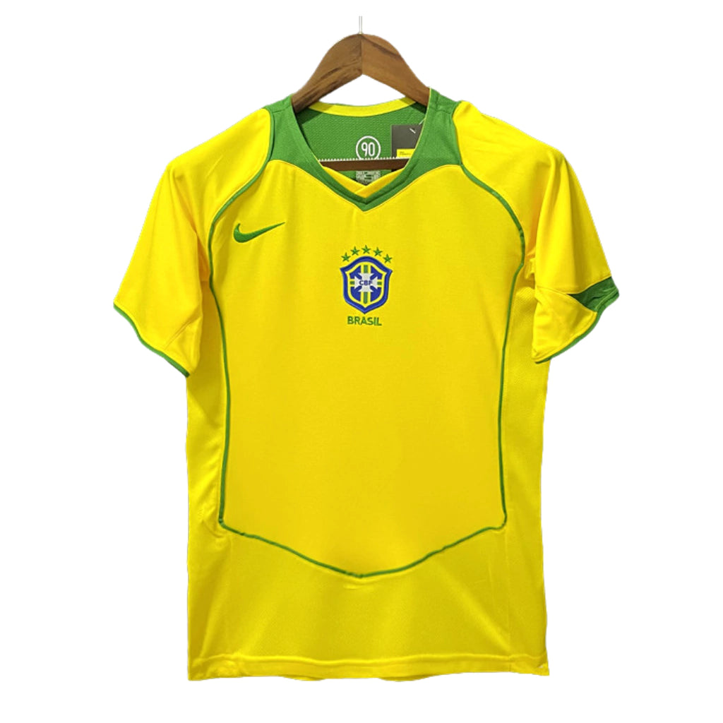 Camisa Retro Brasil I 2004 Nike Masculina - Amarelo