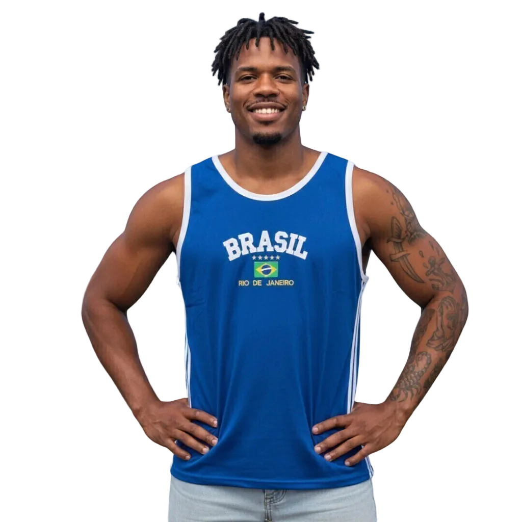 Camisa Regata Brasil Core Bordada
