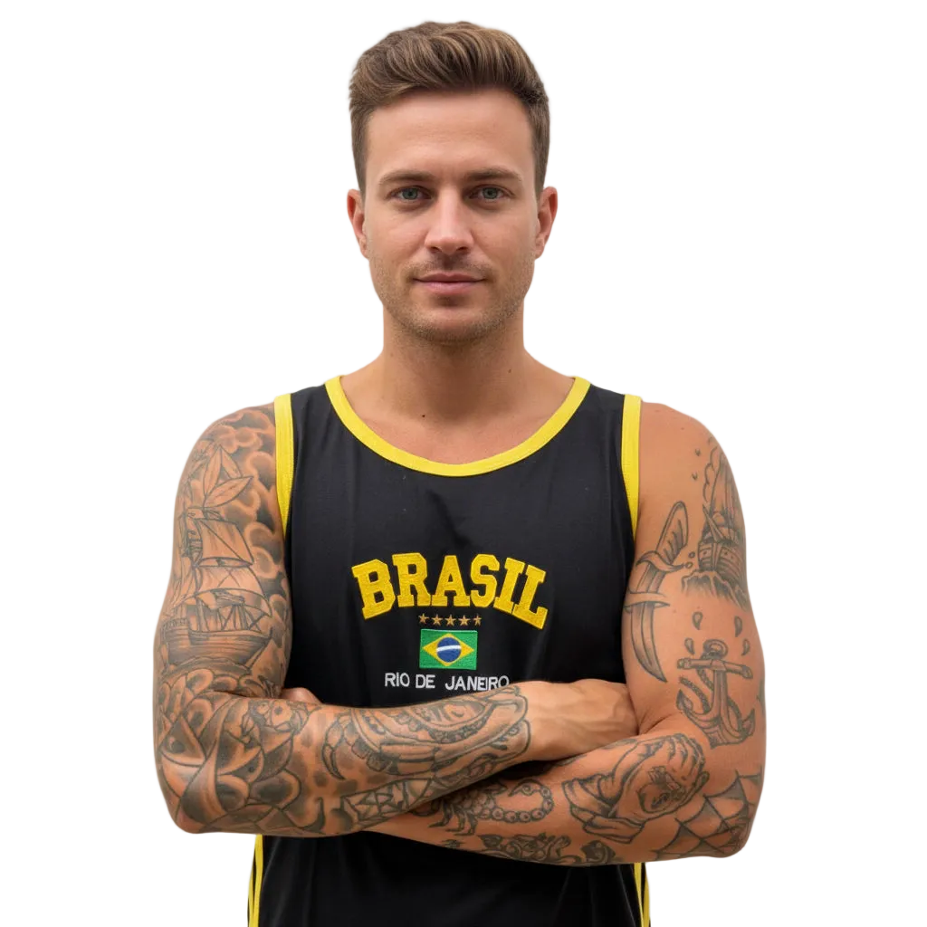 Camisa Regata Brasil Core Bordada