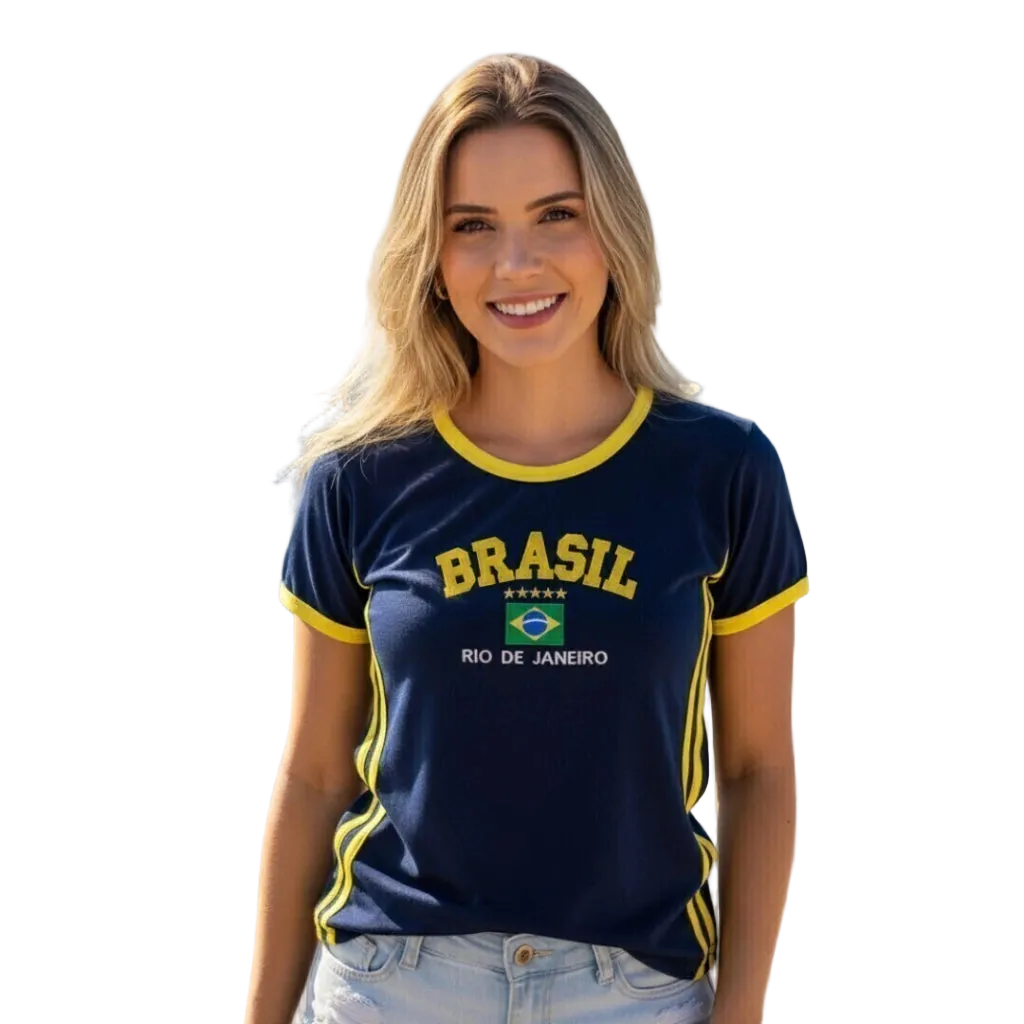 Camisa Brasil Core  BabyLock Longa retrô y2k