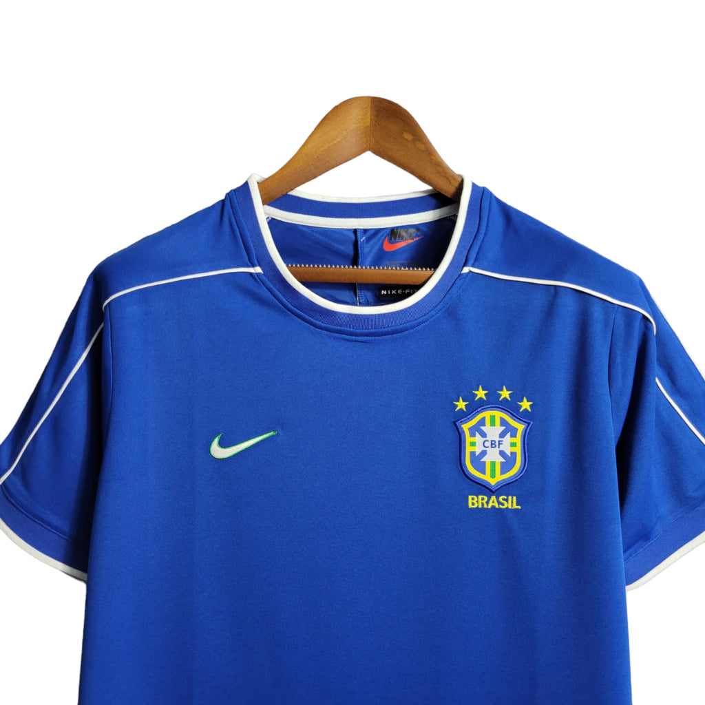 Camisa Seleção Brasileira II Retrô 1998 - Azul